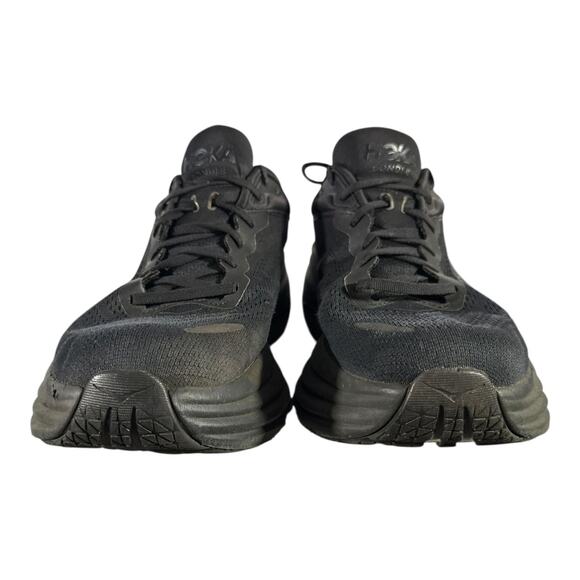 HOKA ONE ONE Men’s Bondi 8 Running Shoes All Black Size 13 Sneakers - Picture 2 of 8